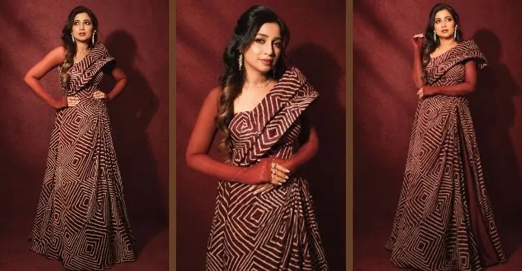 শ্রেয়া ঘোষালের রাজকীয় সাজ
